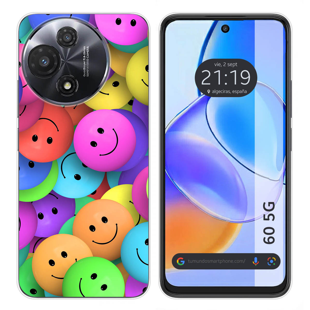 Funda Silicona para TCL 60 5G diseño Smile Dibujos