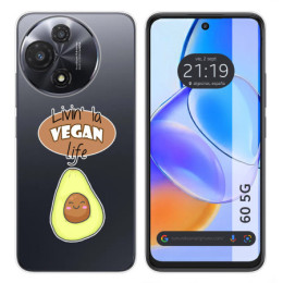 Funda Silicona para TCL 60 5G diseño Vegan Life Dibujos