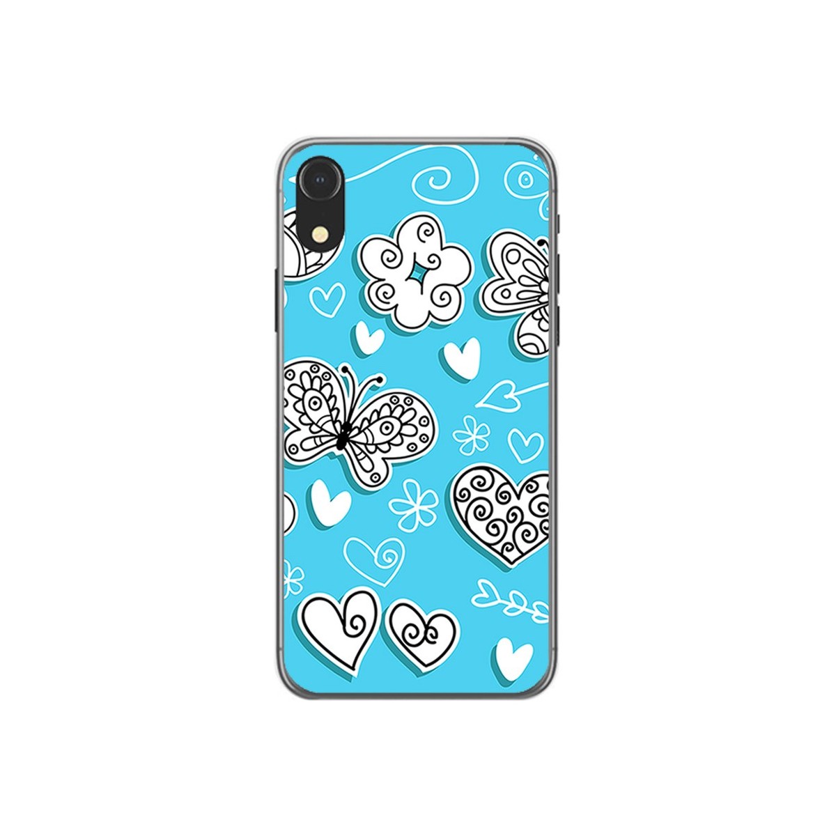 Funda Gel Tpu para Iphone XR Diseño Mariposas Dibujos