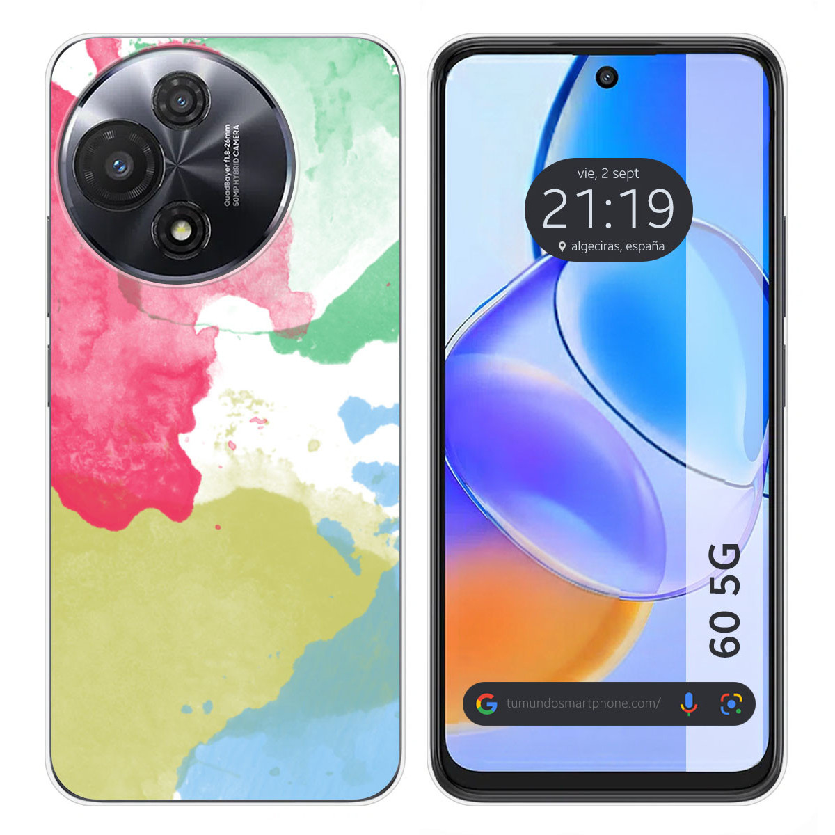 Funda Silicona para TCL 60 5G diseño Acuarela 02 Dibujos