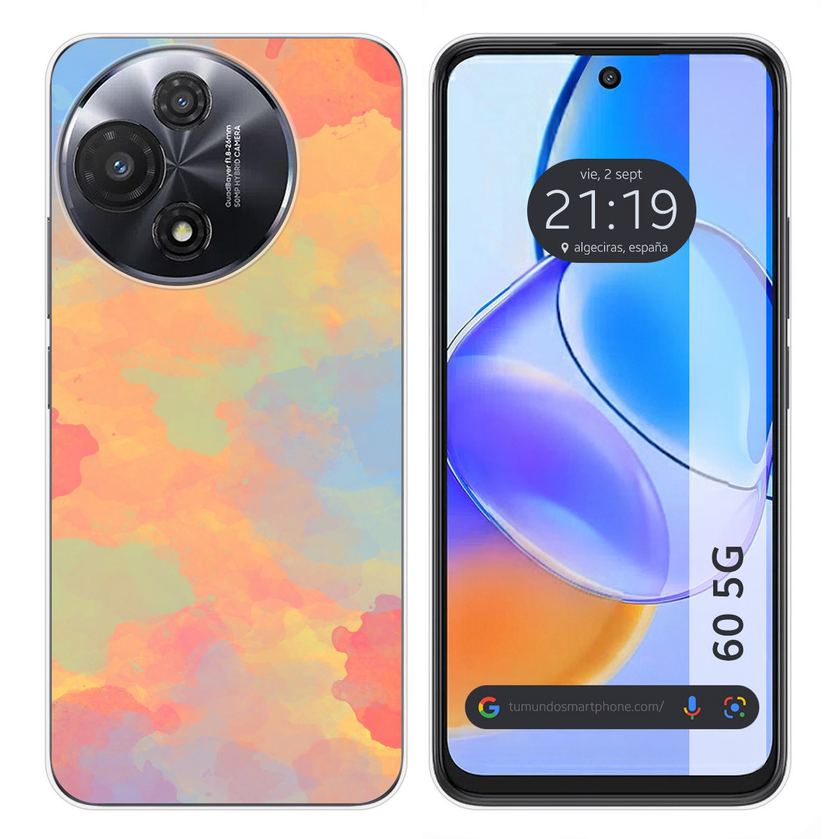 Funda Silicona para TCL 60 5G diseño Acuarela 08 Dibujos