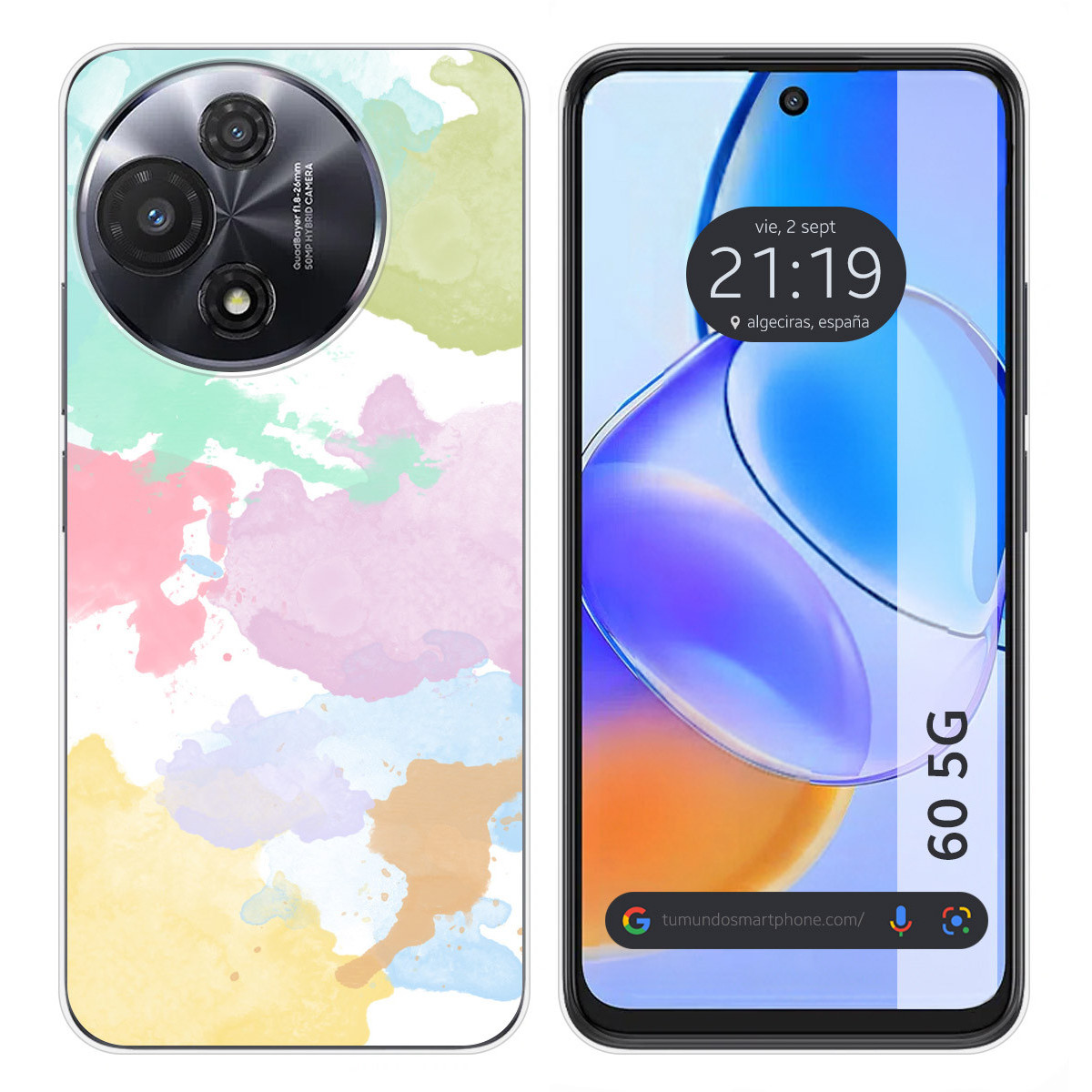 Funda Silicona para TCL 60 5G diseño Acuarela 11 Dibujos