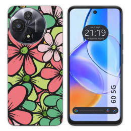 Funda Silicona para TCL 60 5G diseño Flores 02 Dibujos