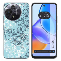 Funda Silicona para TCL 60 5G diseño Flores 03 Dibujos