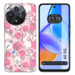 Funda Silicona para TCL 60 5G diseño Flores 07 Dibujos