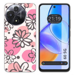 Funda Silicona para TCL 60 5G diseño Flores 09 Dibujos