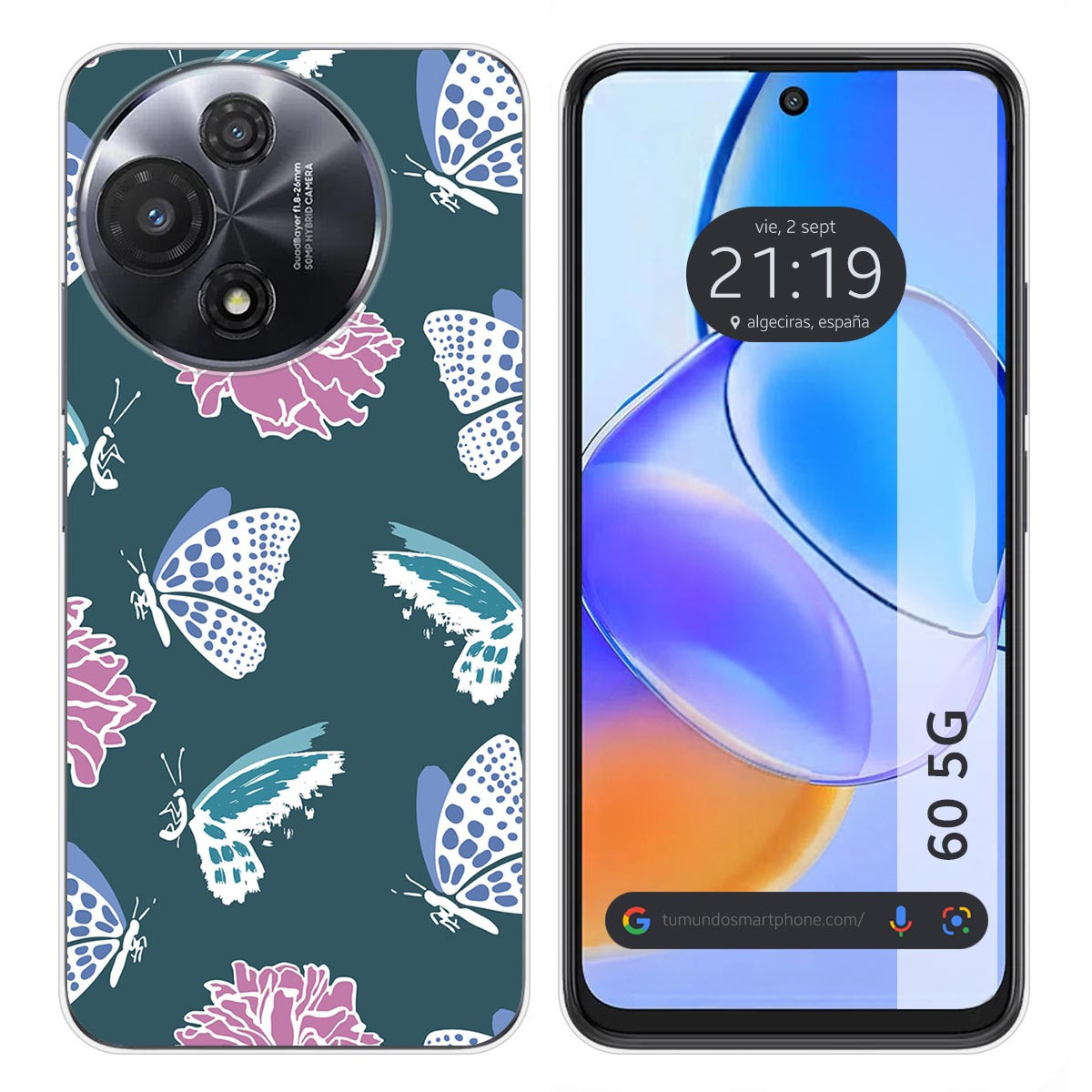Funda Silicona para TCL 60 5G diseño Flores 10 Dibujos