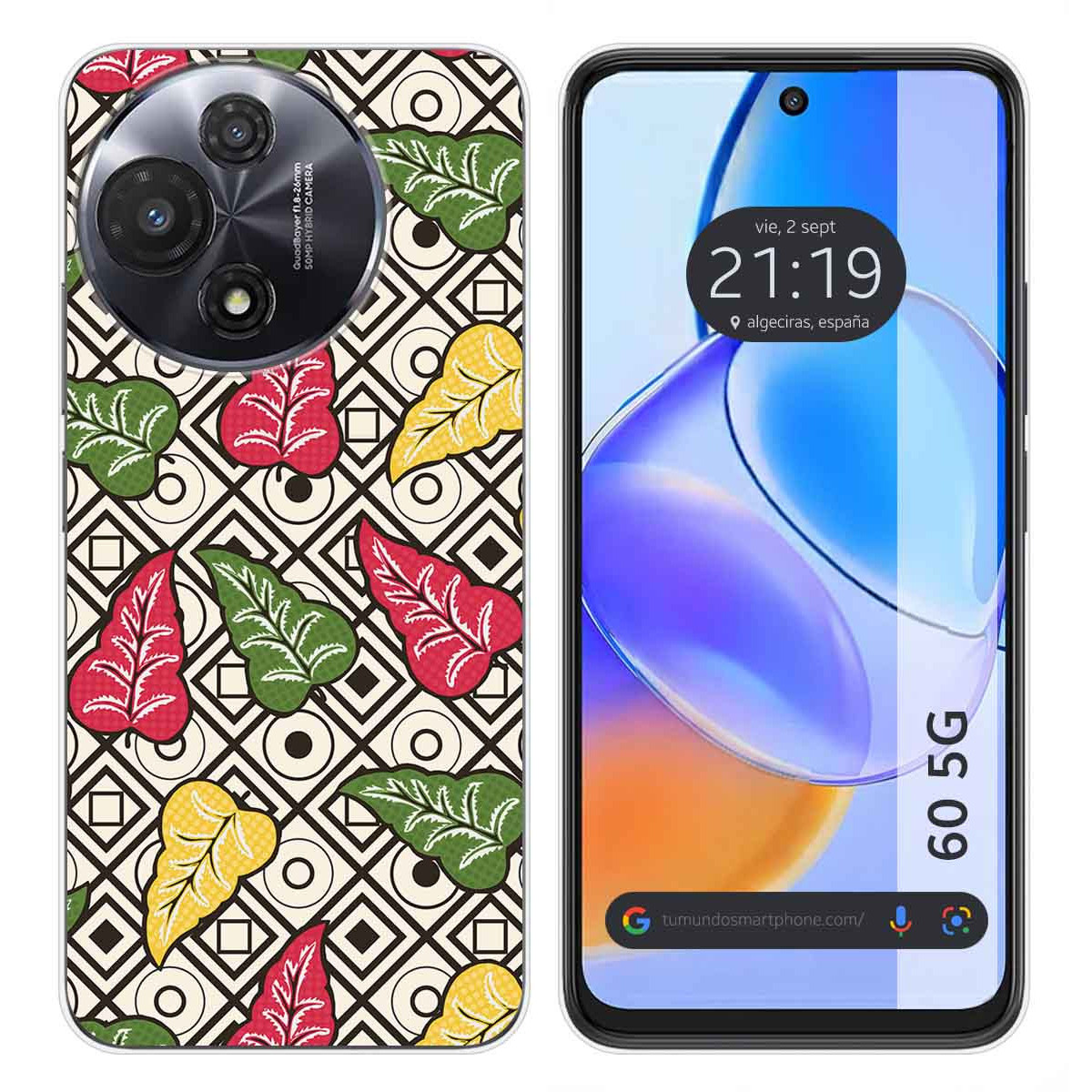 Funda Silicona para TCL 60 5G diseño Flores 11 Dibujos