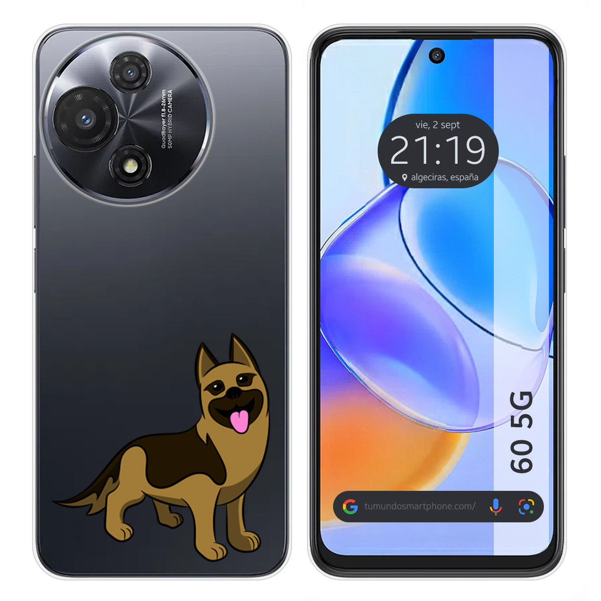Funda Silicona para TCL 60 5G diseño Perros 03 Dibujos