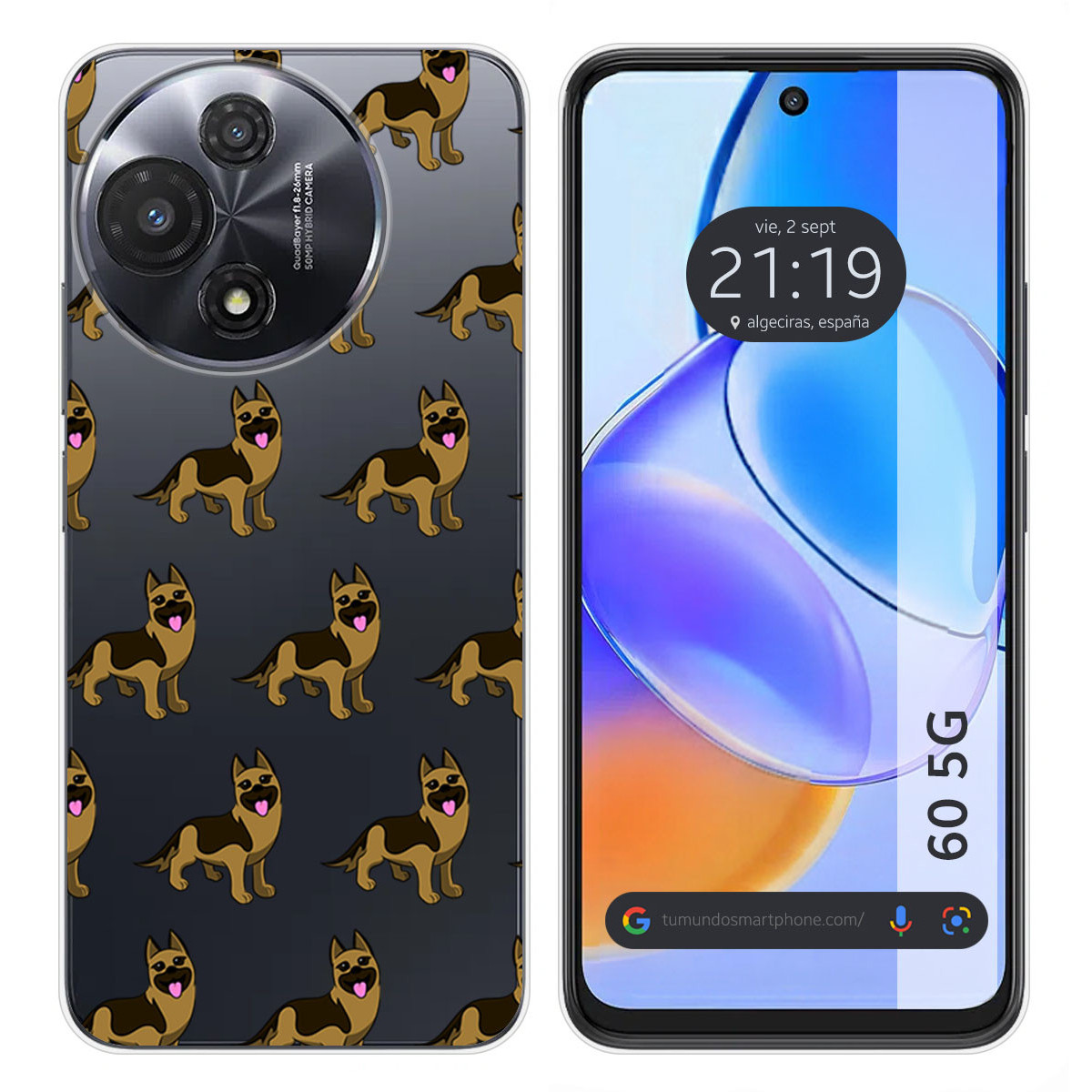 Funda Silicona para TCL 60 5G diseño Perros 09 Dibujos