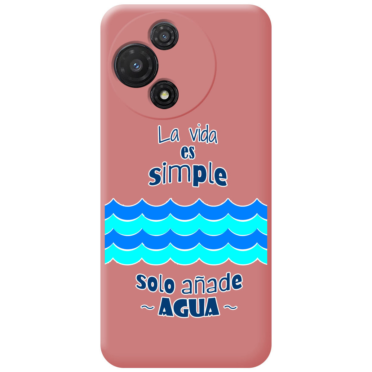 Funda Silicona Líquida Rosa para TCL 60 5G diseño Agua Dibujos
