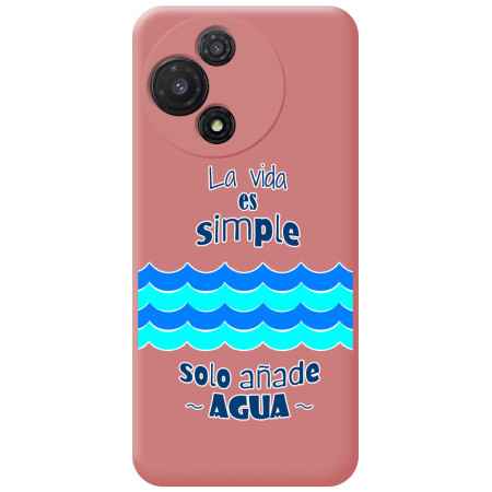 Funda Silicona Líquida Rosa para TCL 60 5G diseño Agua Dibujos