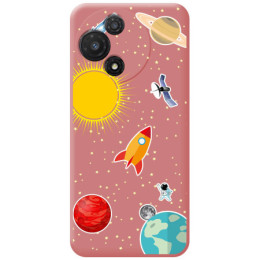 Funda Silicona Líquida Rosa para TCL 60 5G diseño Espacio Dibujos