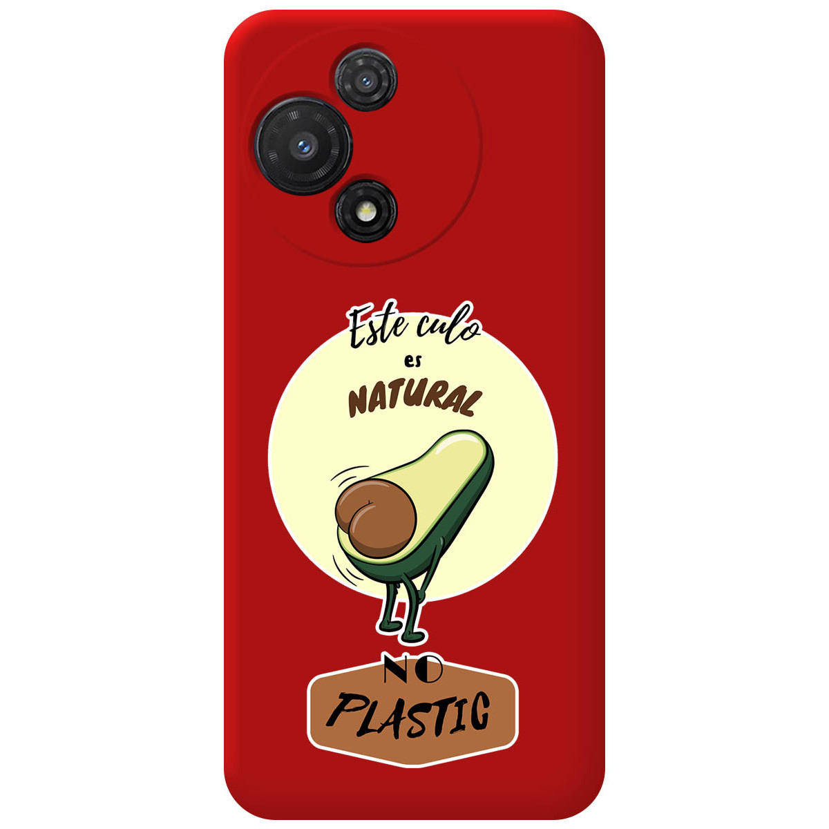 Funda Silicona Líquida Roja para TCL 60 5G diseño Culo Natural Dibujos