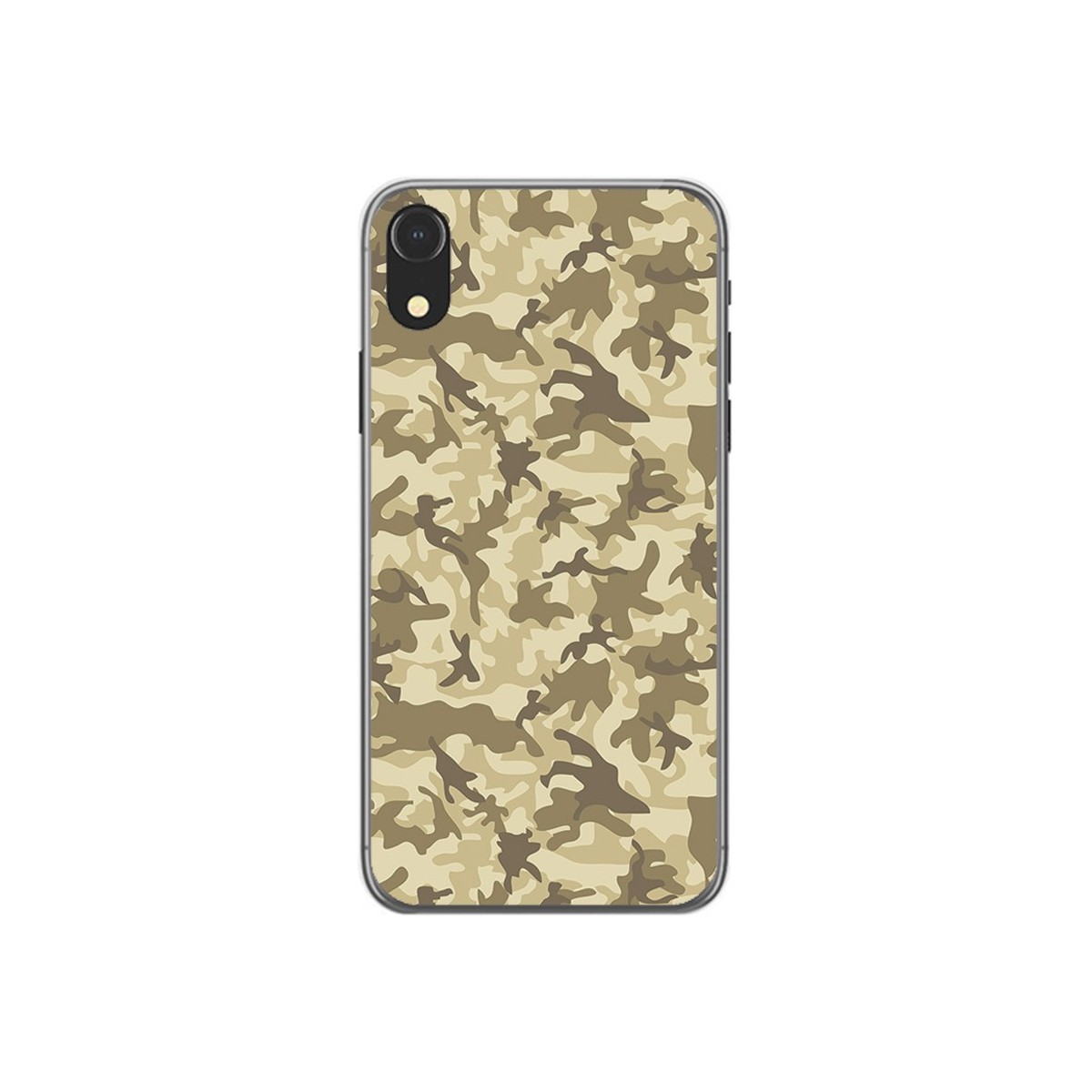 Funda Gel Tpu para Iphone XR Diseño Sand Camuflaje Dibujos