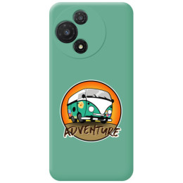 Funda Silicona Líquida Verde para TCL 60 5G diseño Adventure Dibujos