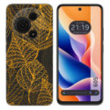 Funda Silicona Transparente para TCL 605 diseño Hojas Dibujos