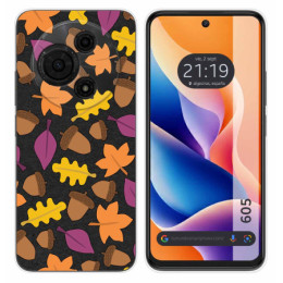 Funda Silicona Transparente para TCL 605 diseño Otoño Dibujos