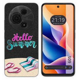 Funda Silicona Transparente para TCL 605 diseño Summer Dibujos