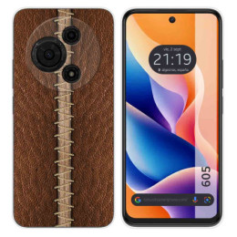 Funda Silicona para TCL 605 diseño Cuero 01 Dibujos