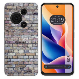 Funda Silicona para TCL 605 diseño Ladrillo 02 Dibujos