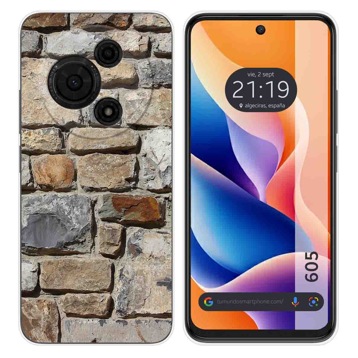 Funda Silicona para TCL 605 diseño Ladrillo 03 Dibujos