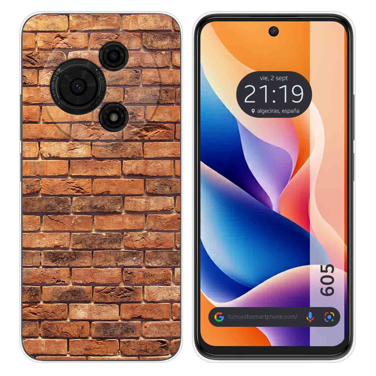 Funda Silicona para TCL 605 diseño Ladrillo 04 Dibujos