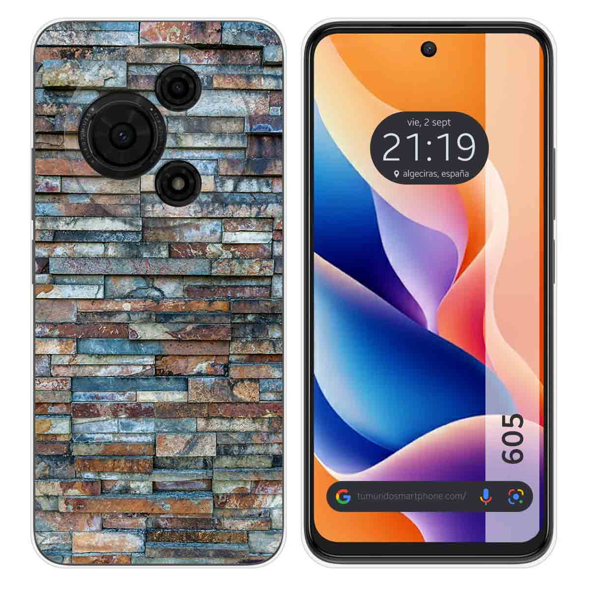 Funda Silicona para TCL 605 diseño Ladrillo 05 Dibujos