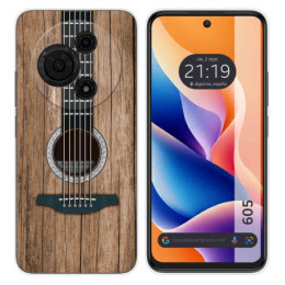 Funda Silicona para TCL 605 diseño Madera 11 Dibujos