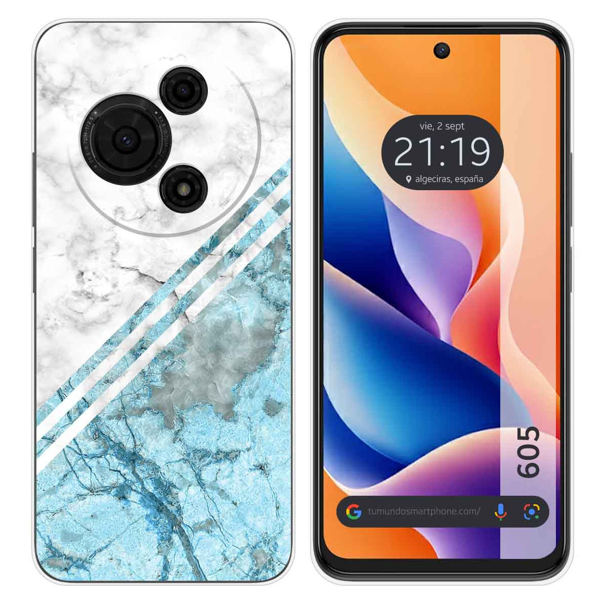 Funda Silicona para TCL 605 diseño Mármol 02 Dibujos