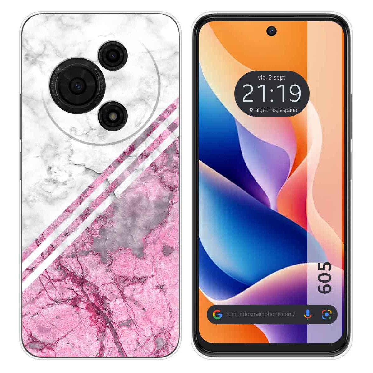 Funda Silicona para TCL 605 diseño Mármol 03 Dibujos