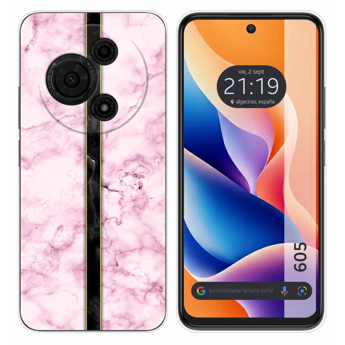 Funda Silicona para TCL 605 diseño Mármol 04 Dibujos