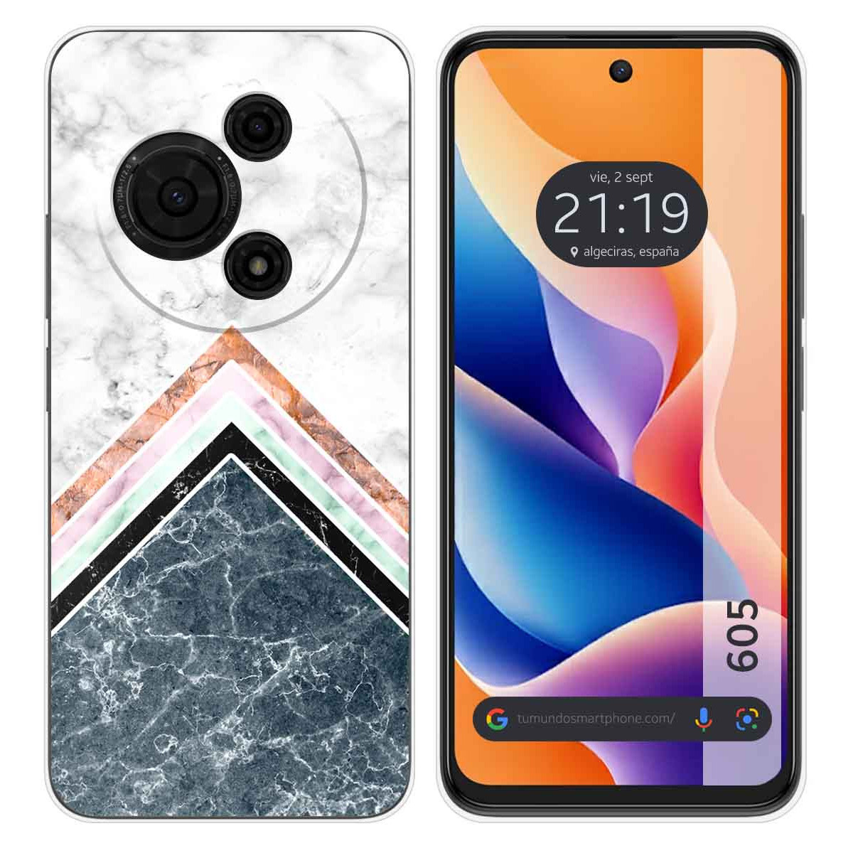 Funda Silicona para TCL 605 diseño Mármol 05 Dibujos