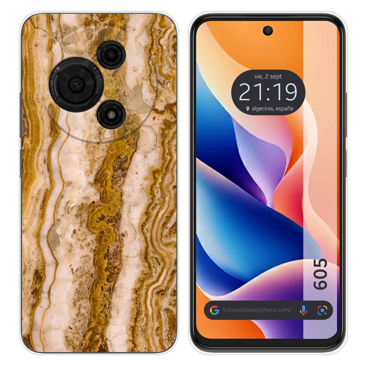 Funda Silicona para TCL 605 diseño Mármol 10 Dibujos