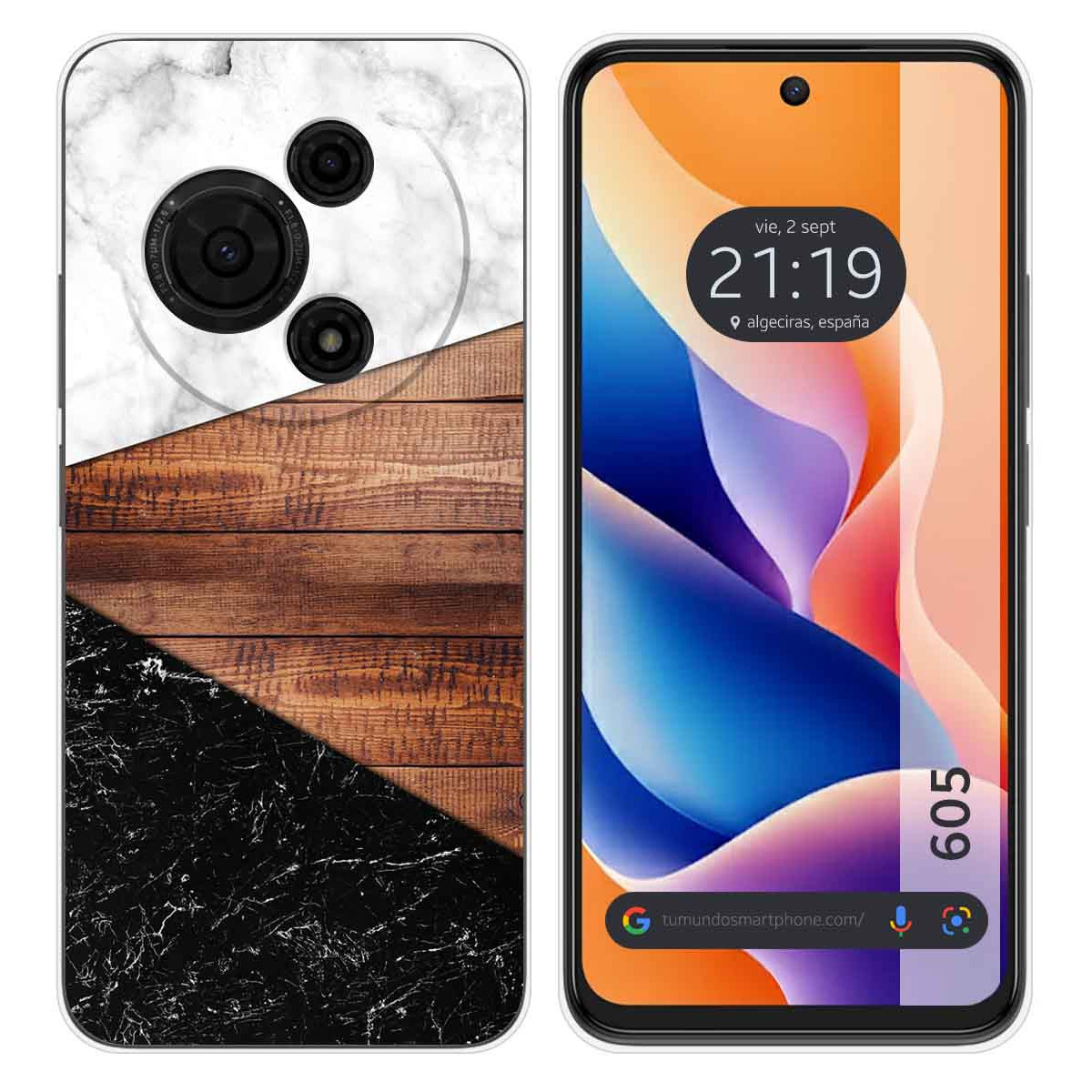 Funda Silicona para TCL 605 diseño Mármol 11 Dibujos