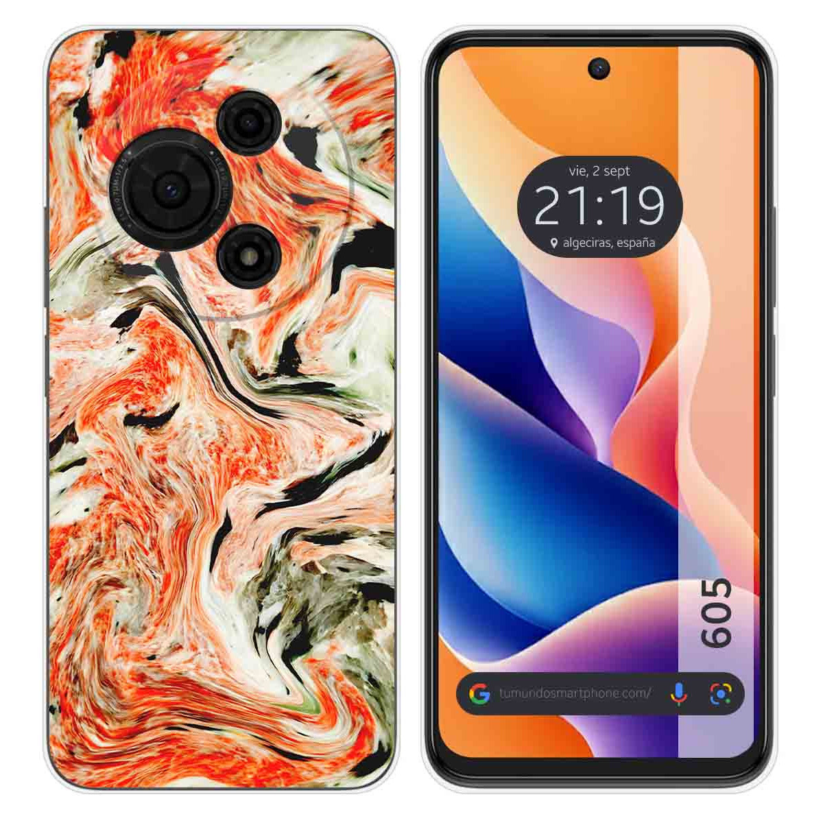 Funda Silicona para TCL 605 diseño Mármol 12 Dibujos