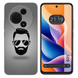 Funda Silicona para TCL 605 diseño Barba Dibujos