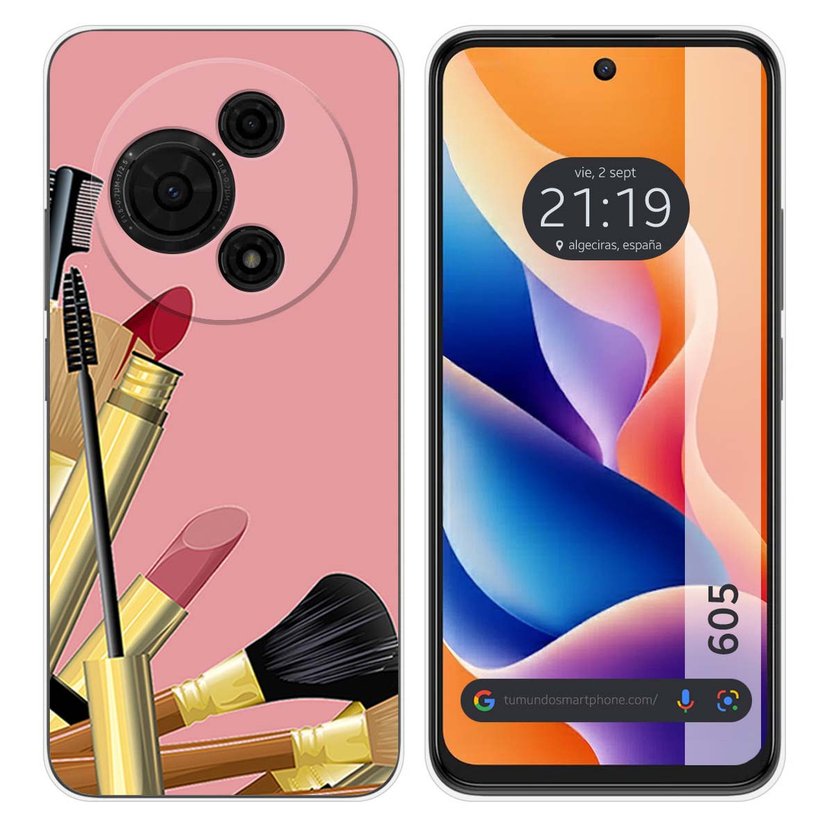 Funda Silicona para TCL 605 diseño Brochas Dibujos