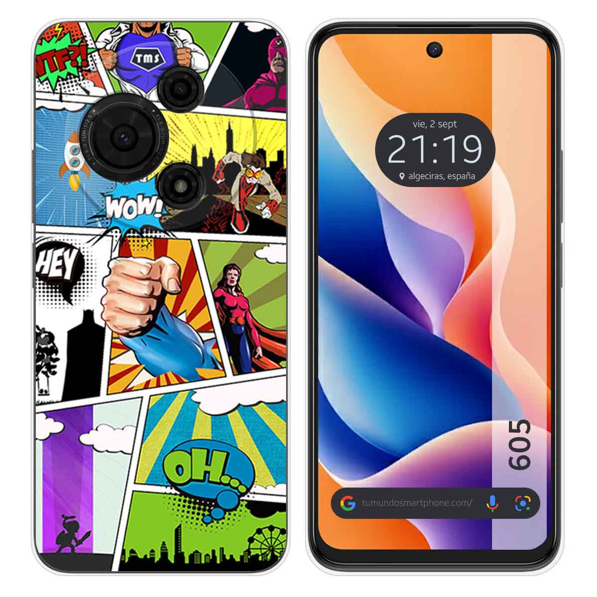 Funda Silicona para TCL 605 diseño Comic Dibujos