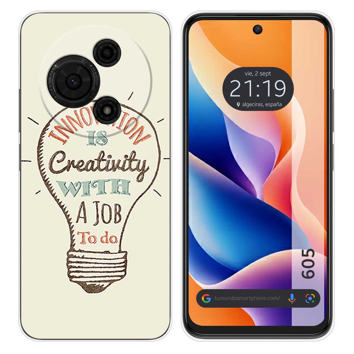 Funda Silicona para TCL 605 diseño Creativity Dibujos