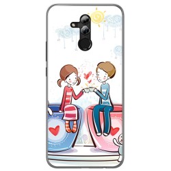 Funda Gel Tpu para Huawei Mate 20 Lite Diseño Cafe Dibujos