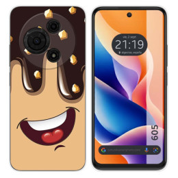 Funda Silicona para TCL 605 diseño Helado Chocolate Dibujos