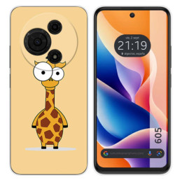 Funda Silicona para TCL 605 diseño Jirafa Dibujos