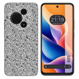 Funda Silicona para TCL 605 diseño Letras Dibujos