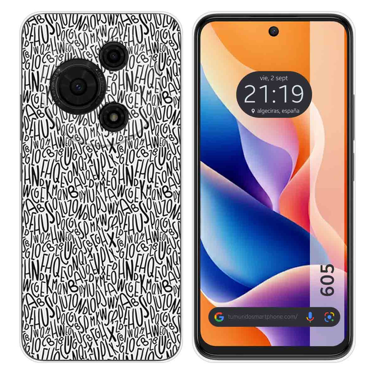 Funda Silicona para TCL 605 diseño Letras Dibujos