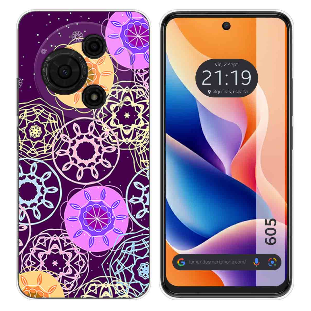 Funda Silicona para TCL 605 diseño Radial Dibujos