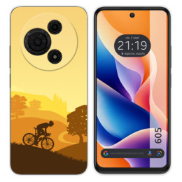 Funda Silicona para TCL 605 diseño Ciclista Dibujos