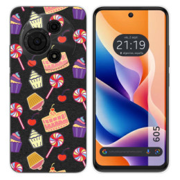 Funda Silicona para TCL 605 diseño Dulces 01 Dibujos
