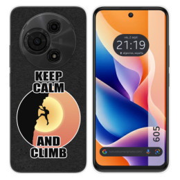 Funda Silicona para TCL 605 diseño Hombre Escalada Dibujos