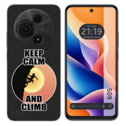 Funda Silicona para TCL 605 diseño Mujer Escalada Dibujos